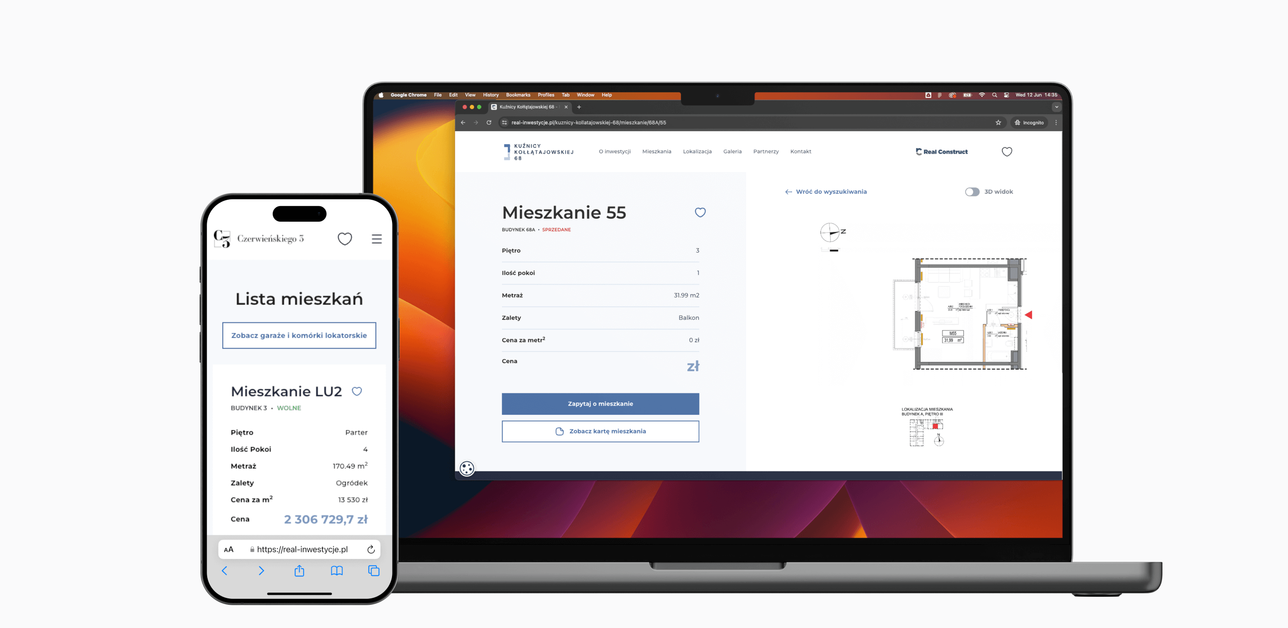 view on desktop and mobile