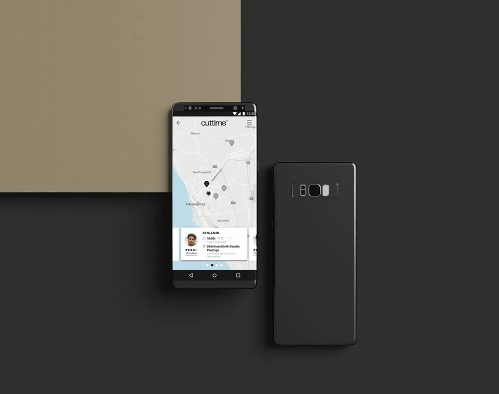 Cuttime project - view on mobile