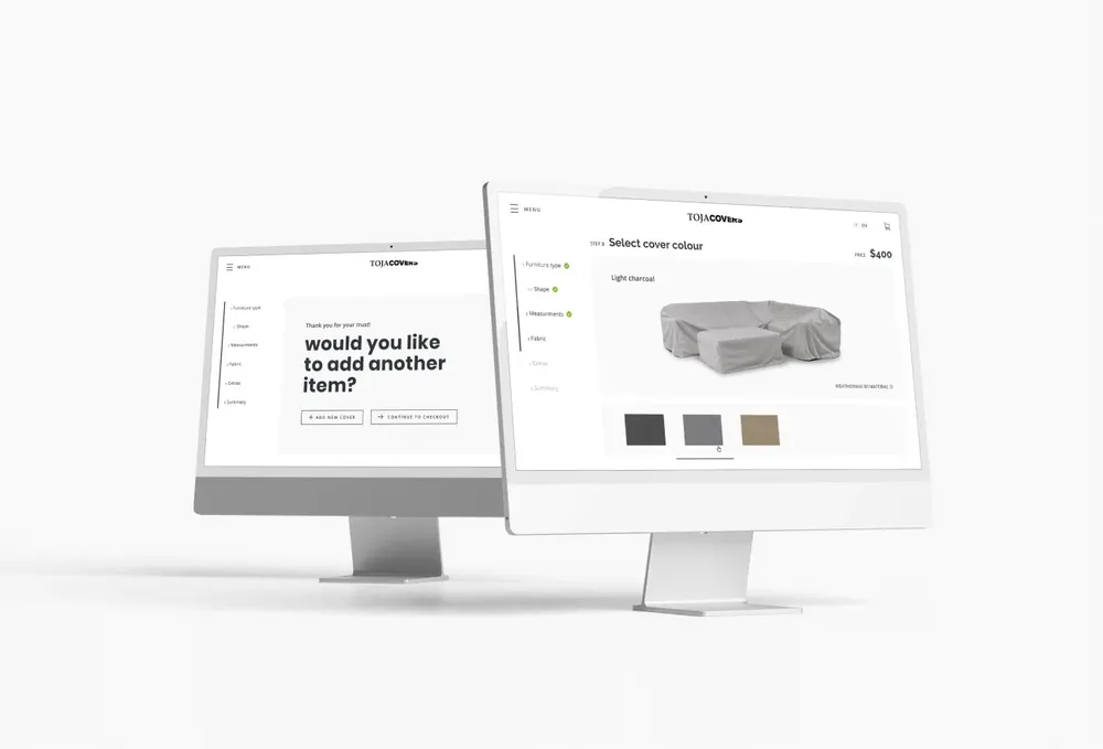 toja covers view on desktop